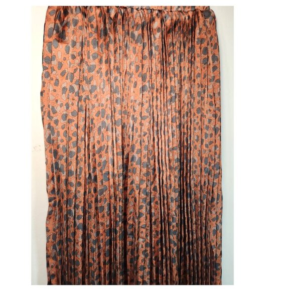 NWT ANthropologie NUMPH Yangmei Pleated Leopard Skirt - Picture 3 of 7